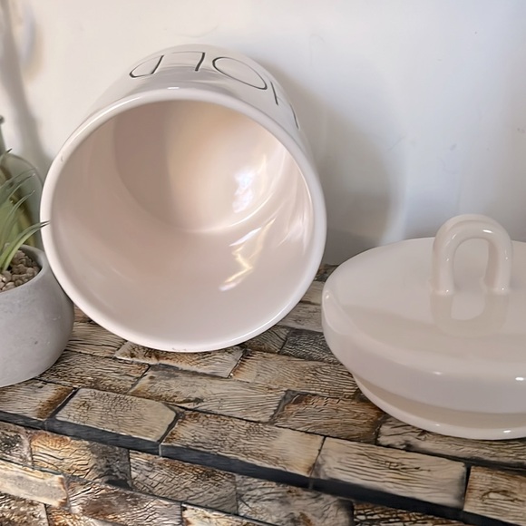NEW Rae Dunn HOLD Ceramic Small Canister Lid Handle Kitchen Bathroom Bedroom - Picture 5 of 9